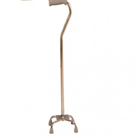 Bastón de aluminio de 4 patas con base metálica color bronce