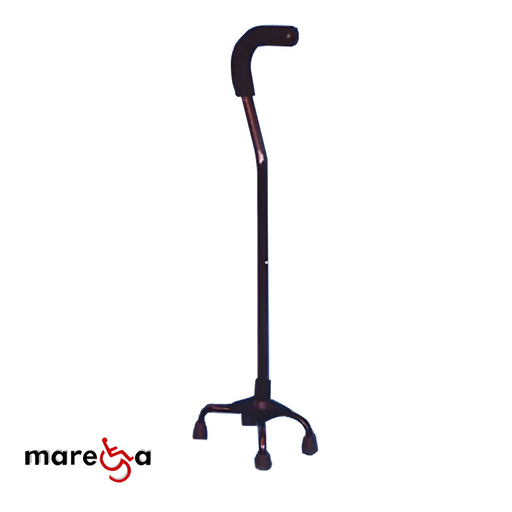 Bastón de 4 apoyos con extensión tipo cuello de ganso